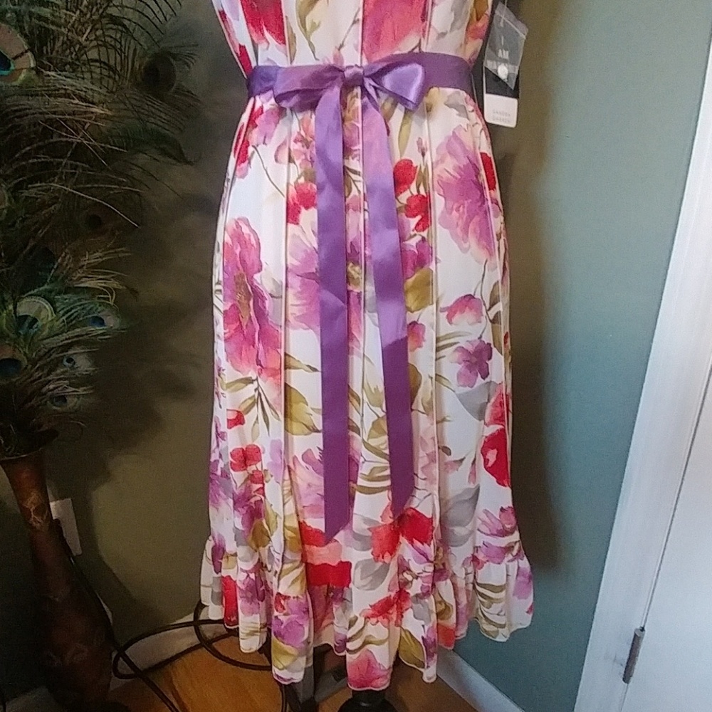 Sandra Darren Fit and Flare Dress Size 8P - Picture 3 of 8